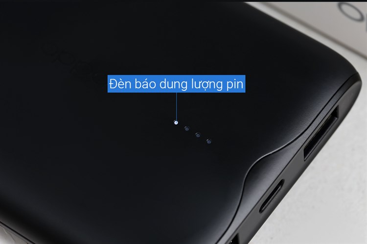 Pin sạc dự phòng Polymer 10.000 mAh Type C PD QC3.0 18W OPPO PBT02 Màu Đen