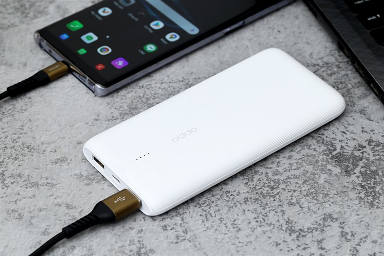 Pin sạc dự phòng Polymer 10.000 mAh Type C PD QC3.0 18W OPPO PBT02 Màu Trắng