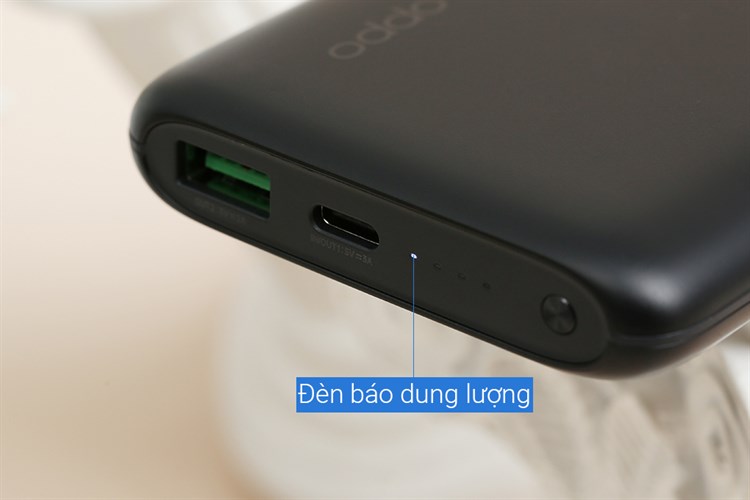Pin sạc dự phòng Polymer 10.000 mAh Type C PD QC3.0 VOOC 30W OPPO PBV02 Màu Đen
