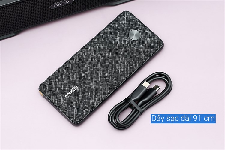 Pin sạc dự phòng Polymer 10.000 mAh Type C PD Anker PowerCore Slim A1231 Màu Đen