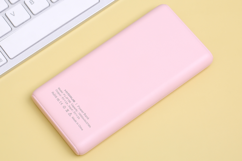 Pin sạc dự phòng Polymer 10.000 mAh 10W Hydrus PJ JP196 Màu Hồng
