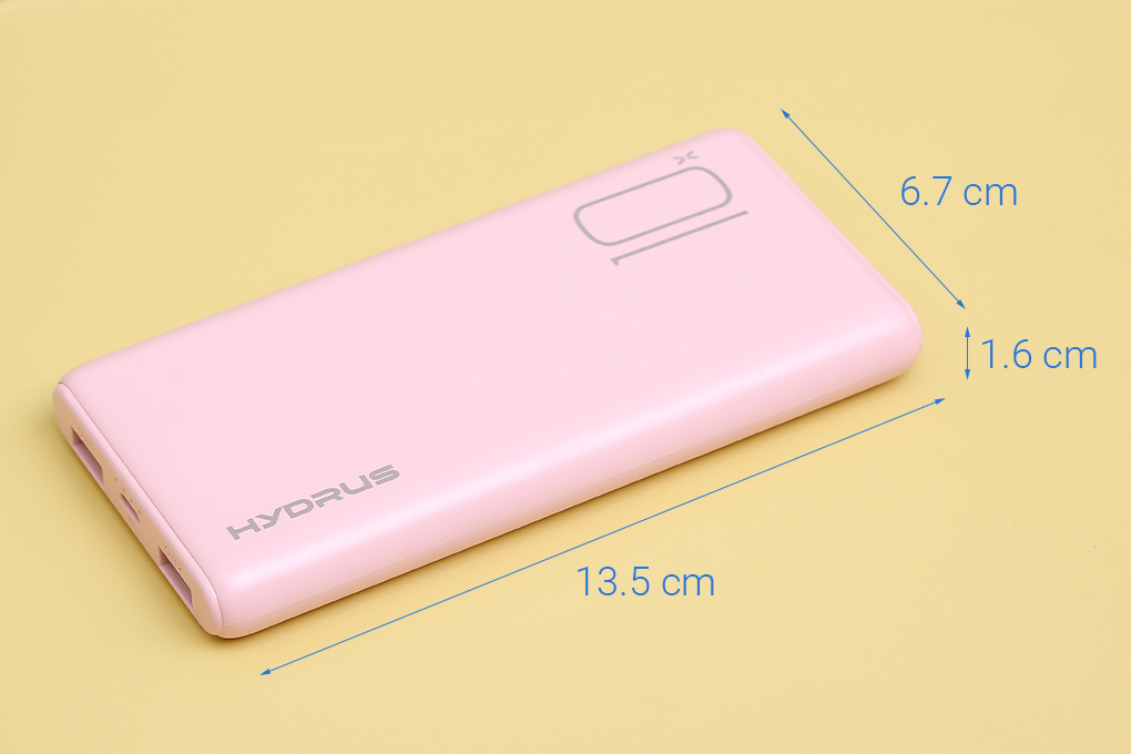 Pin sạc dự phòng Polymer 10.000 mAh 10W Hydrus PJ JP196 Màu Hồng