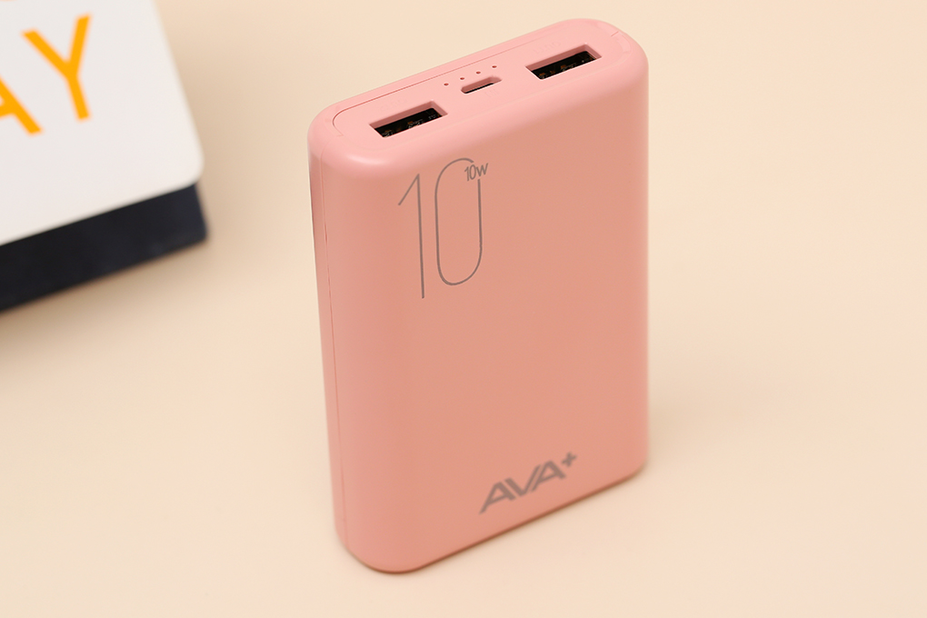 Pin sạc dự phòng Polymer 10.000 mAh 12W AVA+ PJ JP192 Màu Hồng