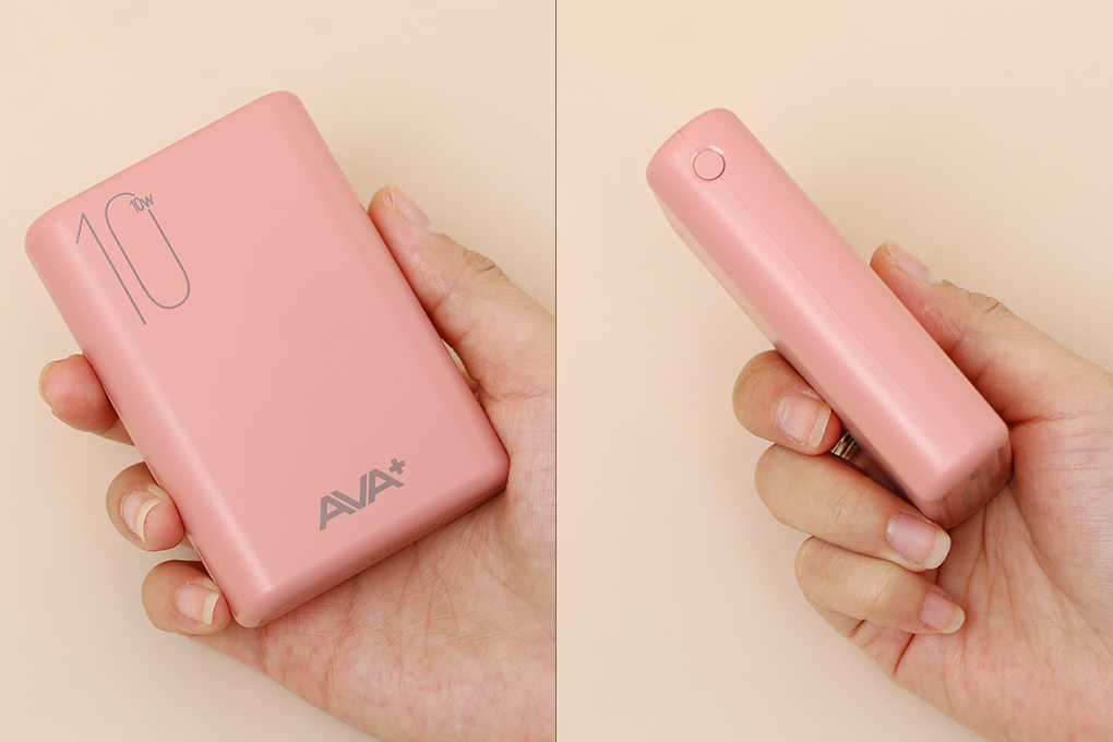 Pin sạc dự phòng Polymer 10.000 mAh 12W AVA+ PJ JP192 Màu Hồng