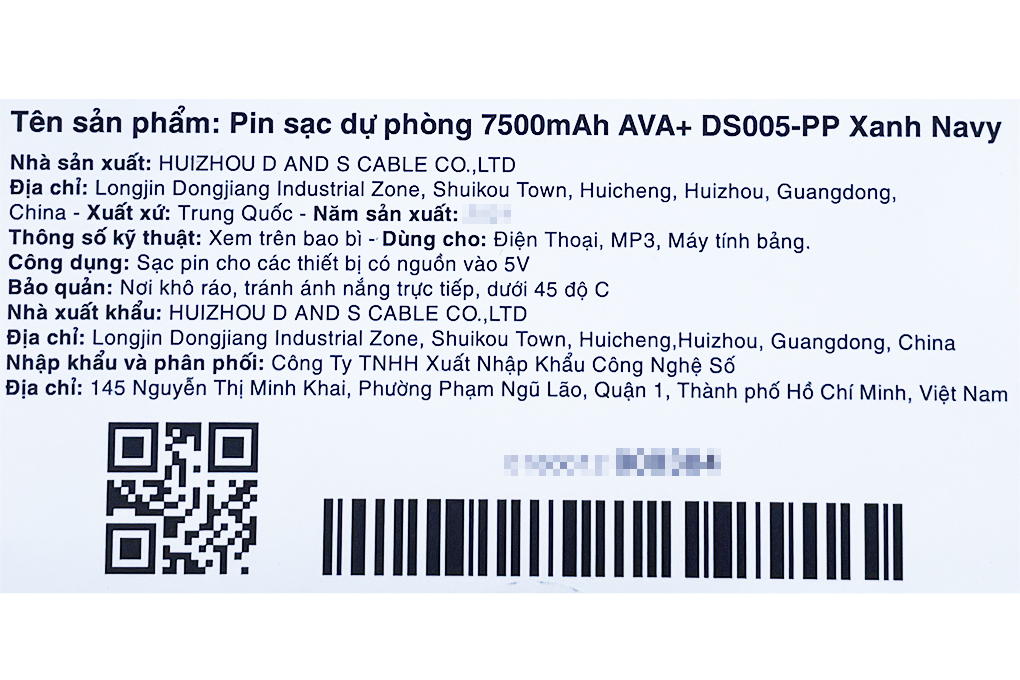 Pin sạc dự phòng 7.500 mAh 10W AVA+ DS005-PP - 18