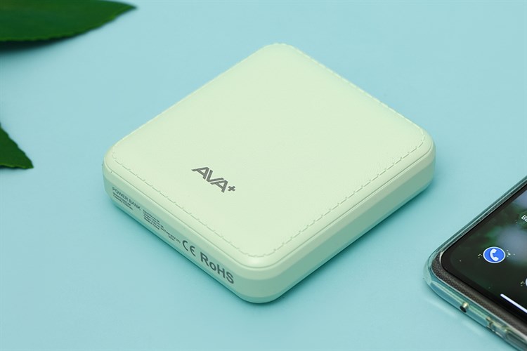 Pin sạc dự phòng 7.500 mAh 10W AVA+ DS005-PP Màu Xanh ngọc
