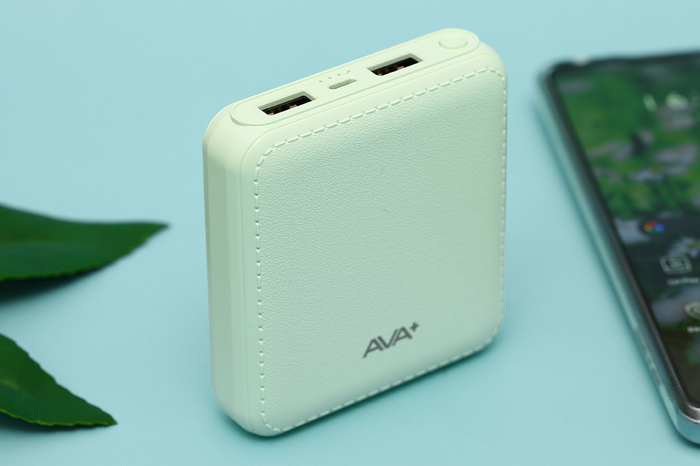Pin sạc dự phòng 7.500 mAh 10W AVA+ DS005-PP Màu Xanh ngọc