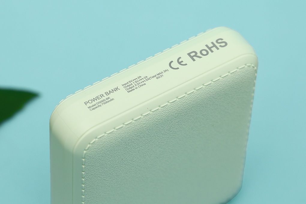 Pin sạc dự phòng 7.500 mAh 10W AVA+ DS005-PP Màu Xanh ngọc