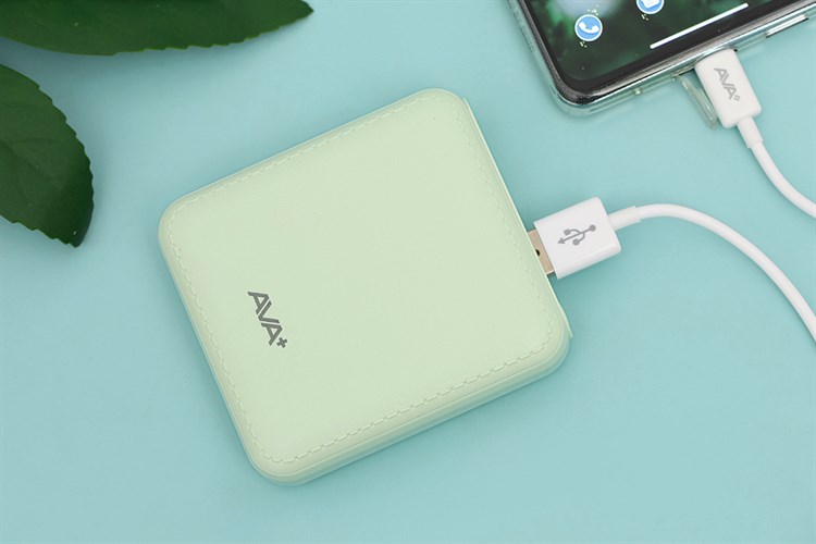 Pin sạc dự phòng 7.500 mAh 10W AVA+ DS005-PP Màu Xanh ngọc