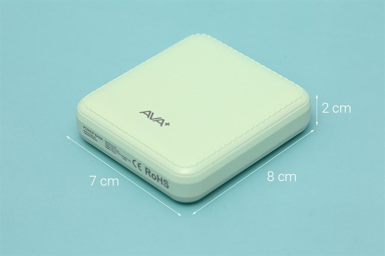 Pin sạc dự phòng 7.500 mAh 10W AVA+ DS005-PP Màu Xanh ngọc