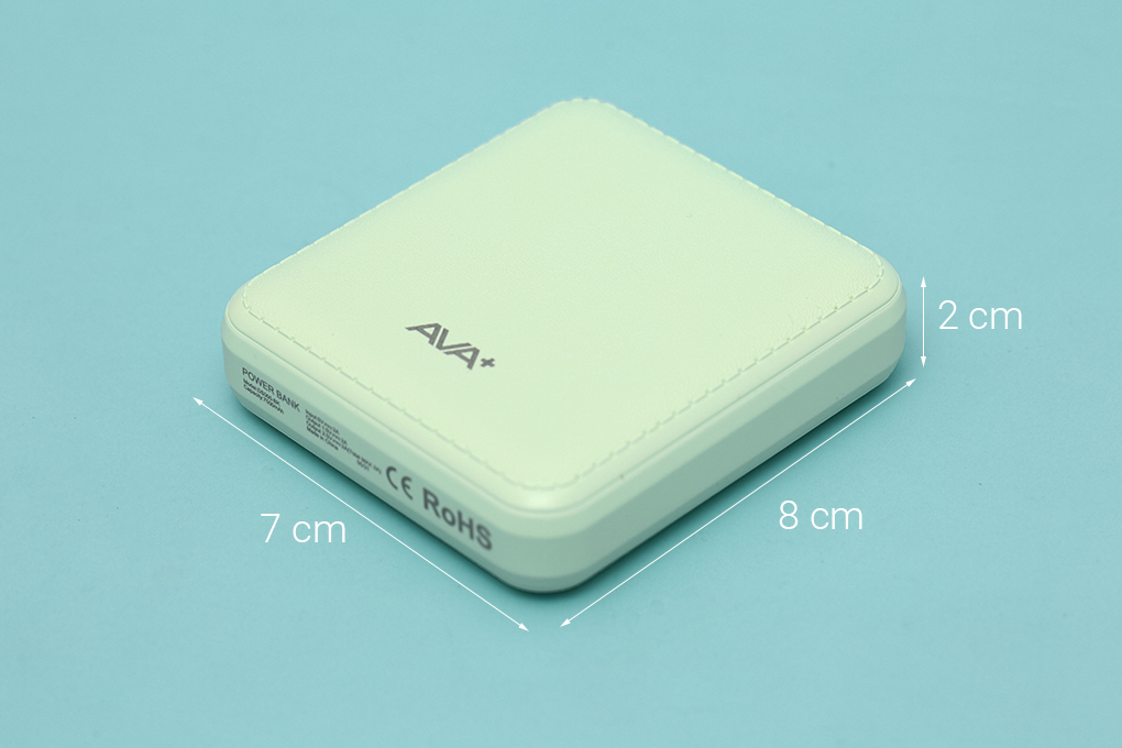 Pin sạc dự phòng 7.500 mAh 10W AVA+ DS005-PP Màu Xanh ngọc