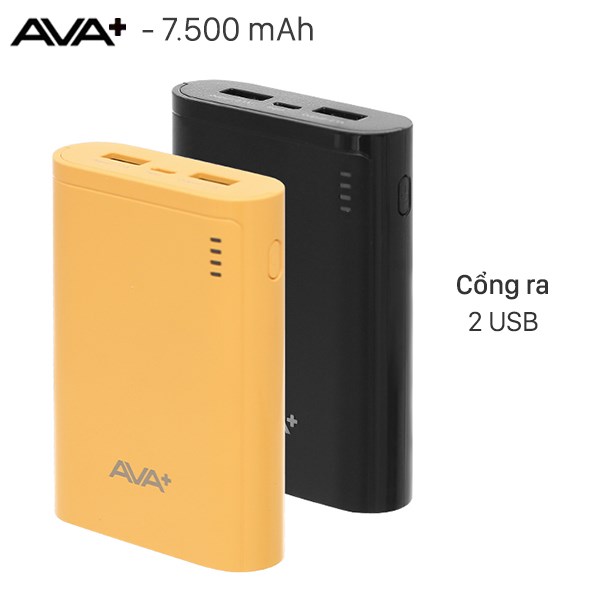 Pin sạc dự phòng 7.500 mAh AVA+ LA Y68