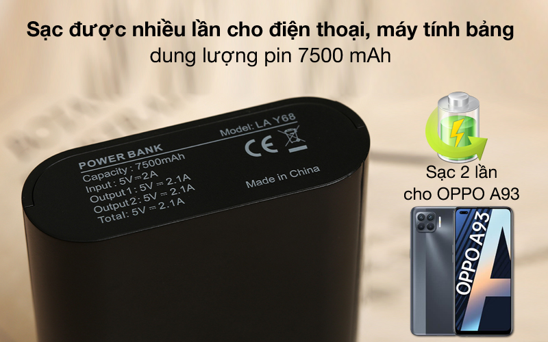 7500 mAh - AVA+ Y68
