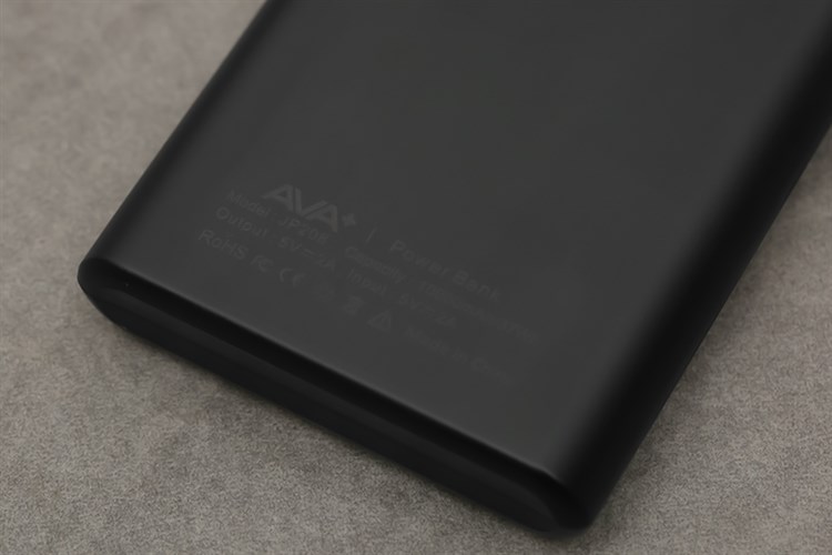 Pin sạc dự phòng Polymer 10.000mAh 10W AVA+ JP208 Màu Đen