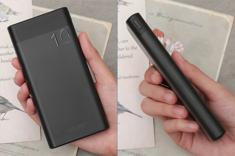 Pin sạc dự phòng Polymer 10.000mAh 10W AVA+ JP208 Màu Đen