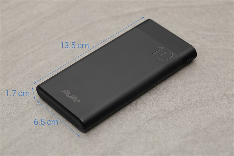 Pin sạc dự phòng Polymer 10.000mAh 10W AVA+ JP208 Màu Đen