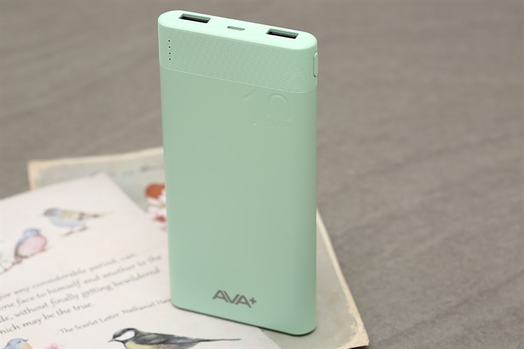 Pin sạc dự phòng Polymer 10.000mAh 10W AVA+ JP208 Màu Xanh lá