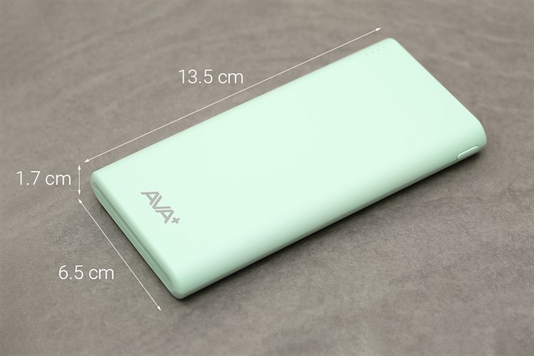 Pin sạc dự phòng Polymer 10.000mAh 10W AVA+ JP208 Màu Xanh lá