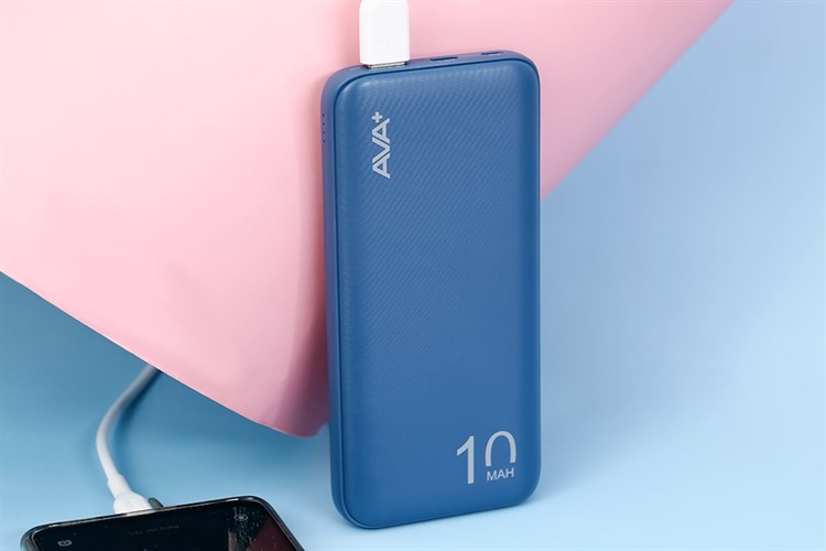Pin sạc dự phòng Polymer 10000mAh Type C 12W AVA+ PJ JP260 Màu Xanh Navy