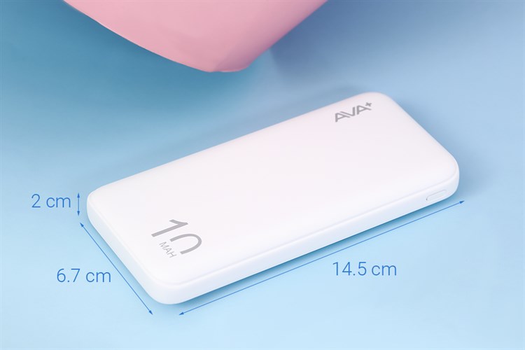 Pin sạc dự phòng Polymer 10000mAh Type C 12W AVA+ PJ JP260 Màu Trắng