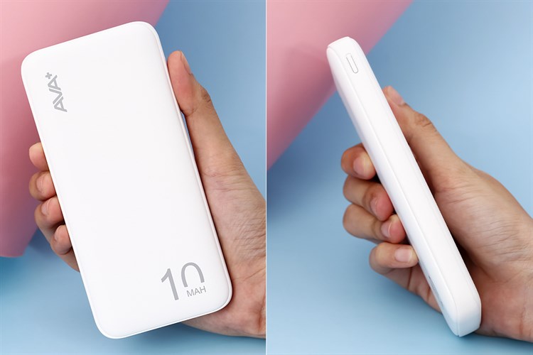 Pin sạc dự phòng Polymer 10000mAh Type C 12W AVA+ PJ JP260 Màu Trắng