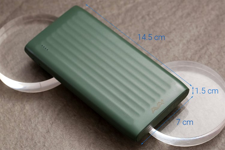 Pin sạc dự phòng Polymer 10000mAh 10.5W AVA+ DS006 Màu Xanh rêu