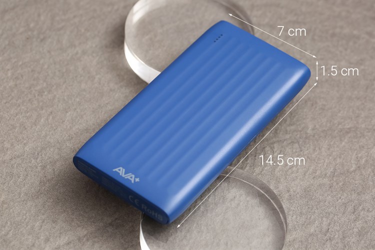 Pin sạc dự phòng Polymer 10000mAh 10.5W AVA+ DS006 Màu Xanh Navy