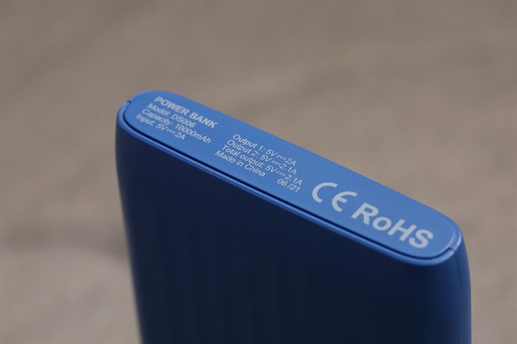 Pin sạc dự phòng Polymer 10000mAh 10.5W AVA+ DS006 Màu Xanh Navy