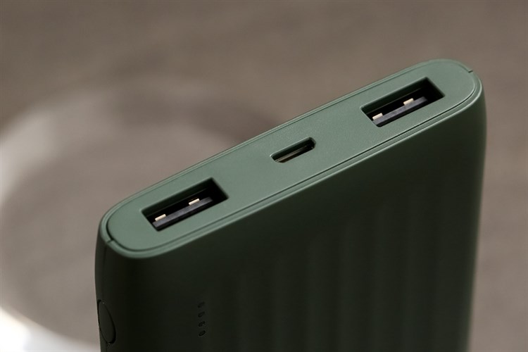 Pin sạc dự phòng Polymer 10000mAh 10.5W AVA+ DS006 Màu Xanh rêu