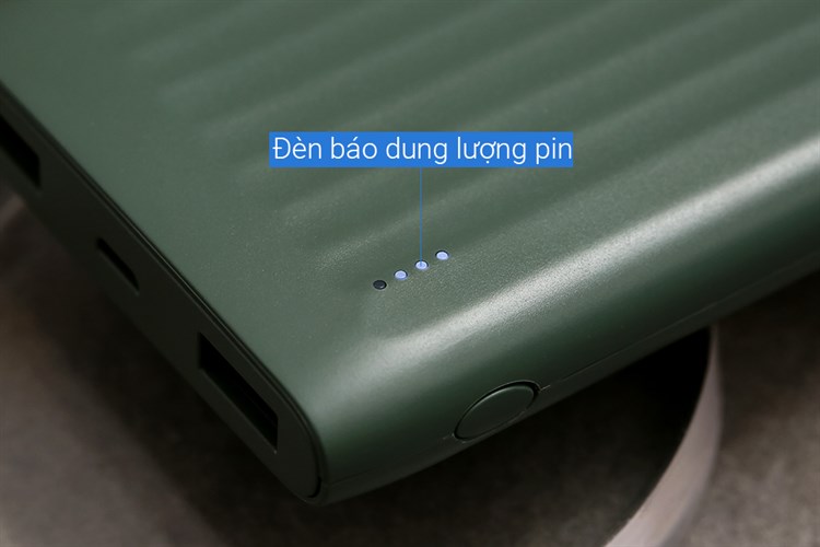 Pin sạc dự phòng Polymer 10000mAh 10.5W AVA+ DS006 Màu Xanh rêu