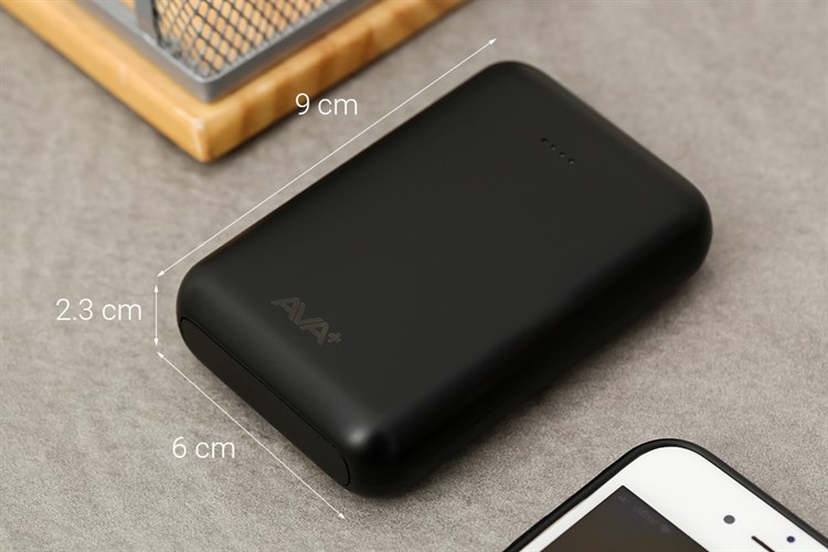 Pin sạc dự phòng Polymer 10000mAh Type C 15W AVA+ DS2107 Màu Đen