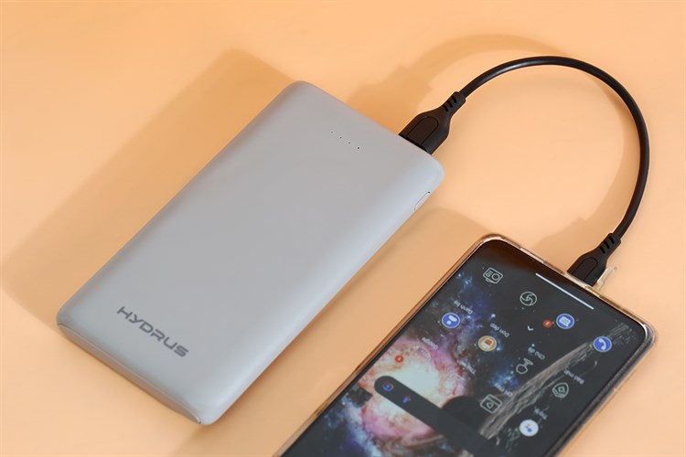 Pin sạc dự phòng Polymer 10.000 mAh 10.5W Hydrus PA CK01 Màu Xám