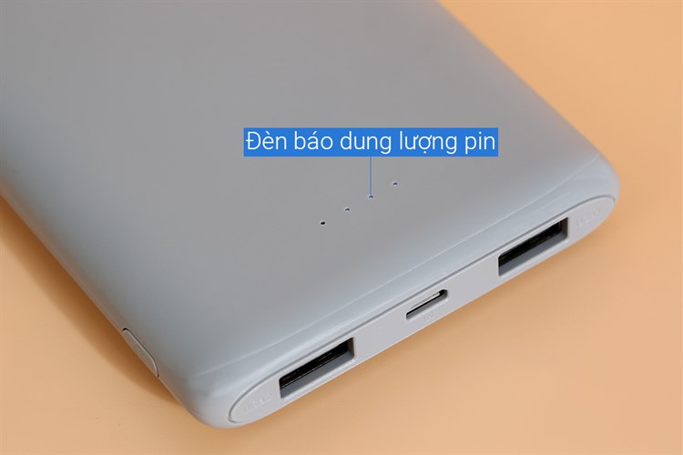 Pin sạc dự phòng Polymer 10.000 mAh 10.5W Hydrus PA CK01 Màu Xám