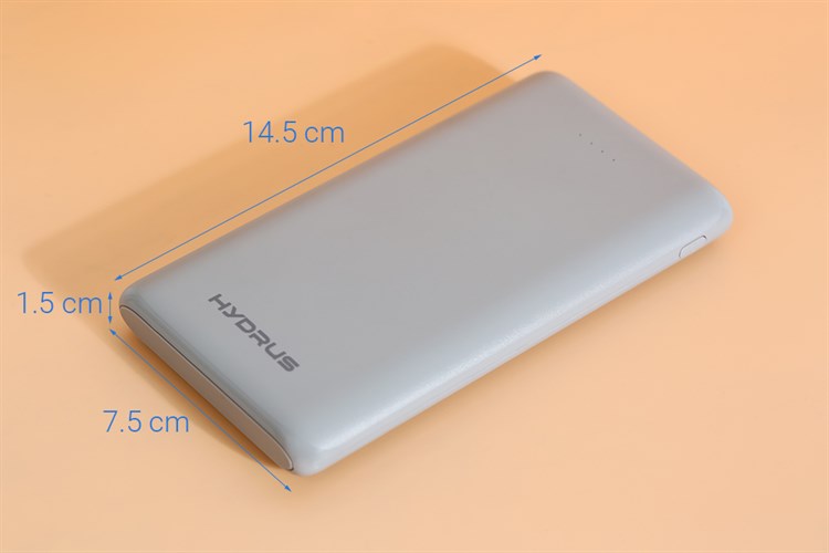 Pin sạc dự phòng Polymer 10.000 mAh 10.5W Hydrus PA CK01 Màu Xám