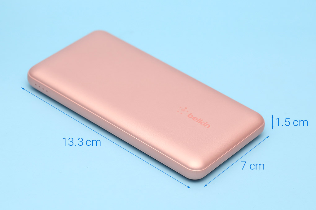 Pin sạc dự phòng Polymer 10.000 mAh Type C PD 15W Belkin Pocket Power BPB011 Màu Vàng Hồng