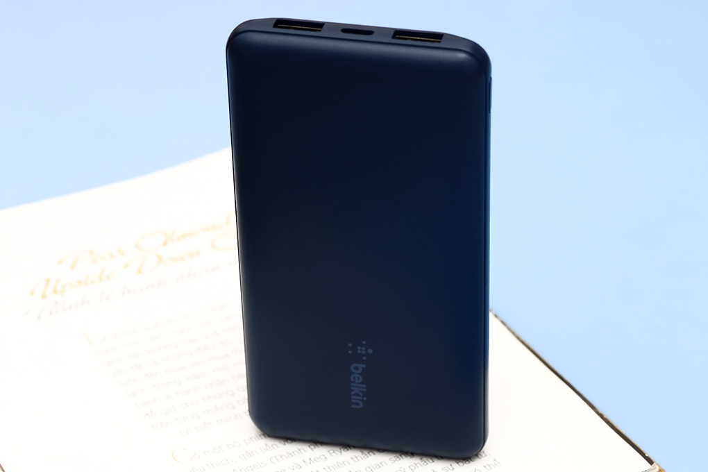 Pin sạc dự phòng Polymer 10.000 mAh Type C PD 15W Belkin Pocket Power BPB011 Màu Xanh Dương
