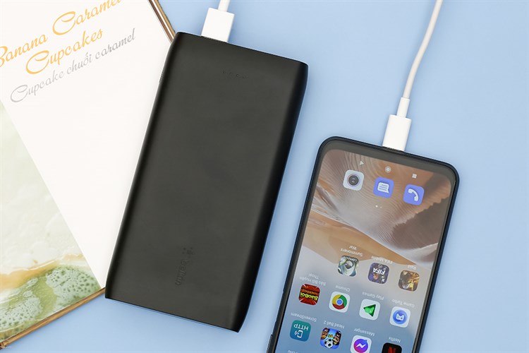 Pin sạc dự phòng Polymer 10.000 mAh Type C PD 18W Belkin Pocket Power BPB001 Màu Đen