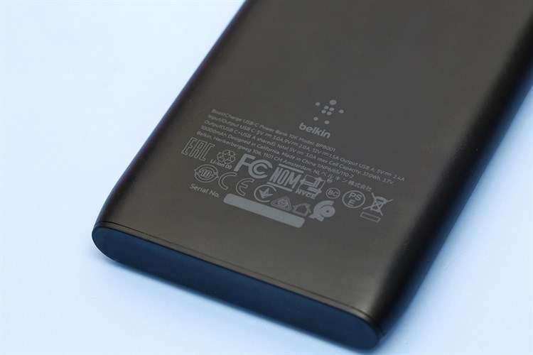 Pin sạc dự phòng Polymer 10.000 mAh Type C PD 18W Belkin Pocket Power BPB001 Màu Đen