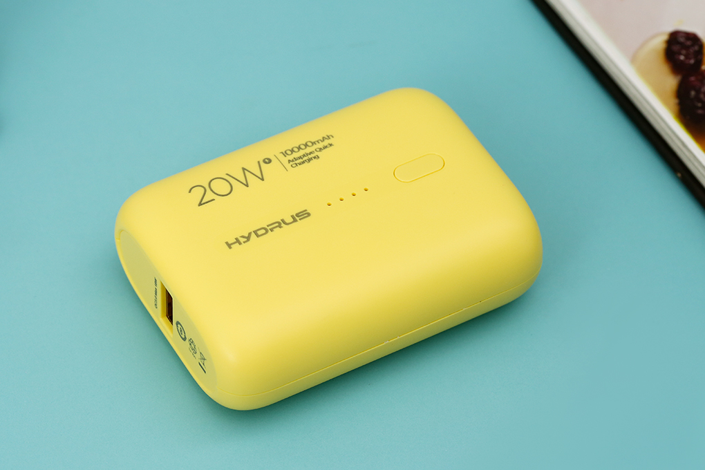 Pin sạc dự phòng 10000mAh Type C PD QC3.0 20W Hydrus PB299S Màu Vàng