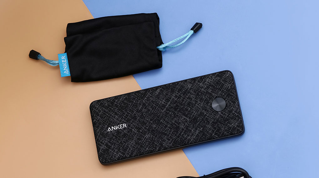 Pin sạc dự phòng Polymer 10000mAh Type C PD 20W Anker PowerCore Slim A1244 - Tặng kèm túi vải tiện lợi