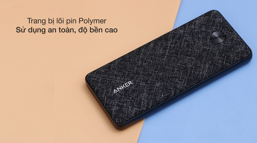Pin sạc dự phòng Polymer 10000mAh Type C PD 20W Anker PowerCore Slim A1244 - Lõi pin Polymer