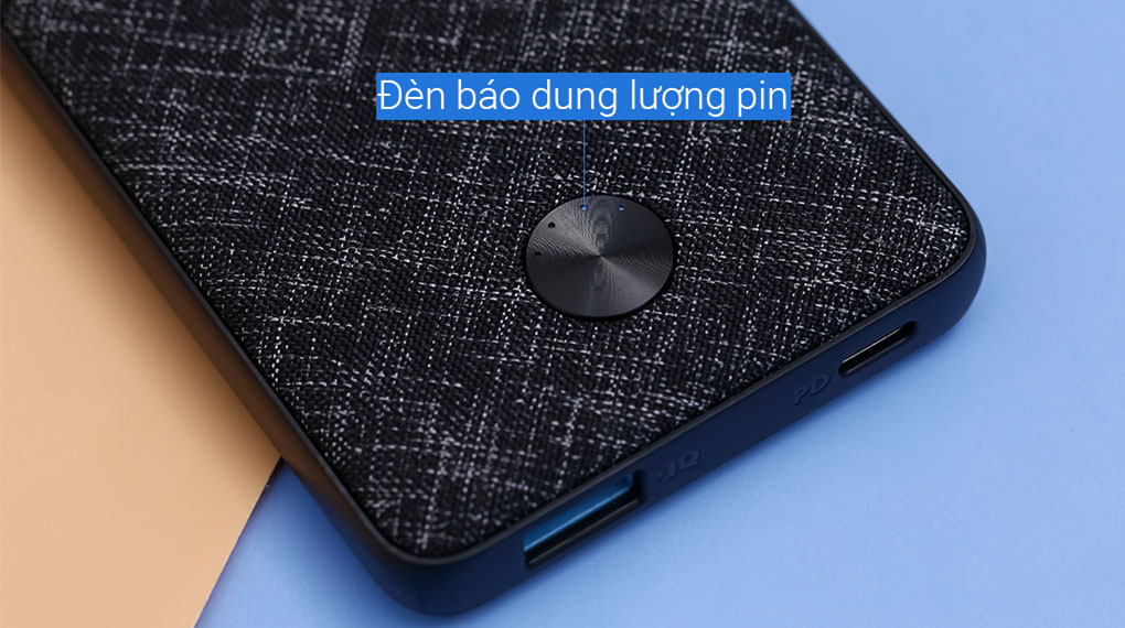 Pin sạc dự phòng Polymer 10000mAh Type C PD 20W Anker PowerCore Slim A1244 - Đèn báo dung lượng