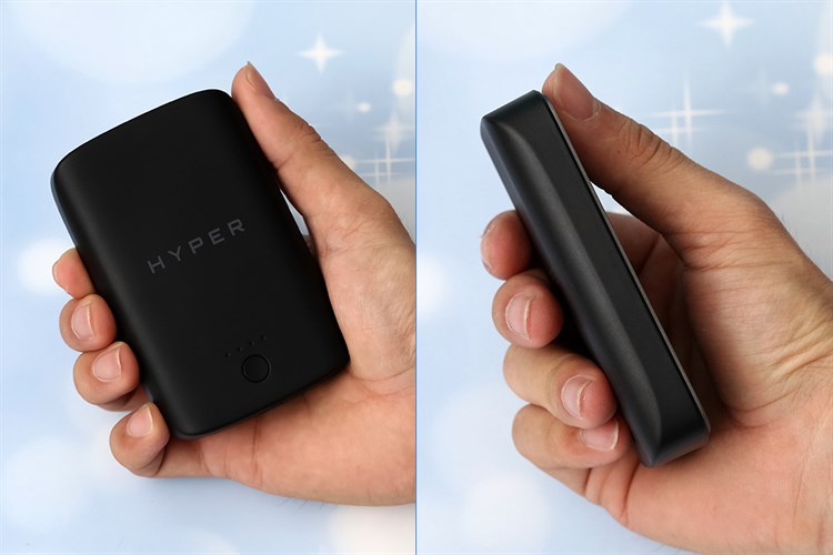 Pin sạc dự phòng Polymer 5000mAh Không dây Magnetic Type C 12W HyperJuice HJ-WL61TC Màu Đen