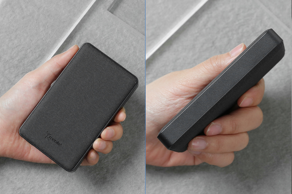 Pin sạc dự phòng Polymer 10000mAh không dây Magnetic Type C PD 20W Xmobile PowerLite P181P Màu Đen