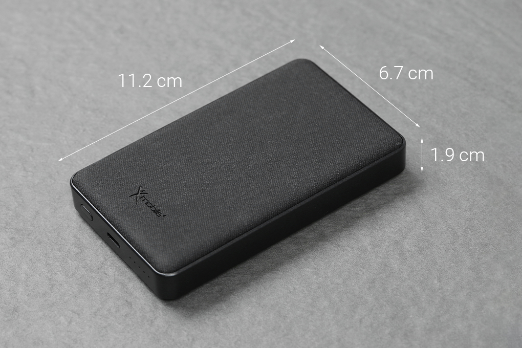 Pin sạc dự phòng Polymer 10000mAh không dây Magnetic Type C PD 20W Xmobile PowerLite P181P Màu Đen