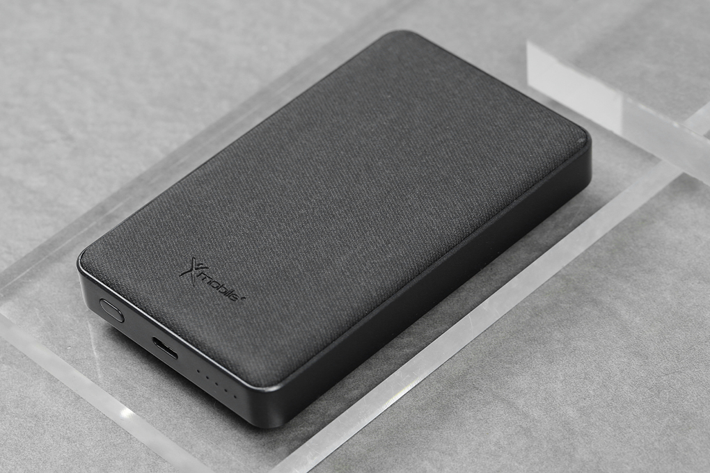 Pin sạc dự phòng Polymer 10000mAh không dây Magnetic Type C PD 20W Xmobile PowerLite P181P Màu Đen
