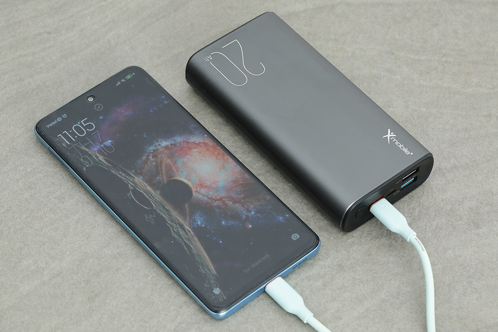 Pin sạc dự phòng Polymer 20000mAh Type C PD QC3.0 20W Xmobile PowerBox+ JP218 hover