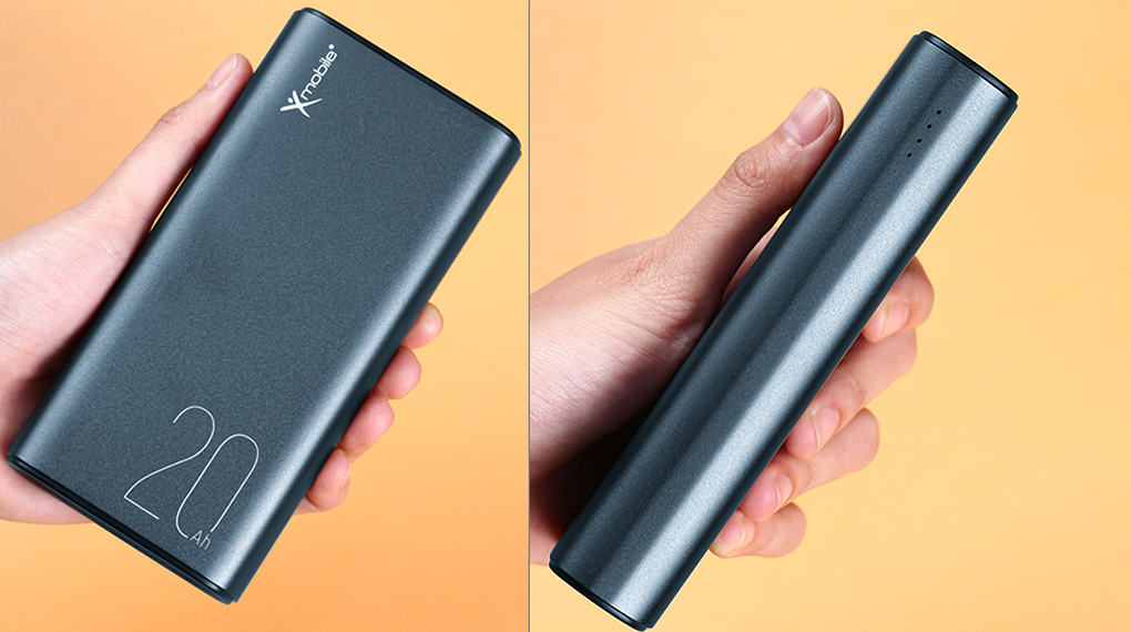Pin sạc dự phòng Polymer 20000mAh Type C PD QC3.0 Xmobile PowerBox+ JP218 - Thiết kế gọn gàng, cầm chắc chắn