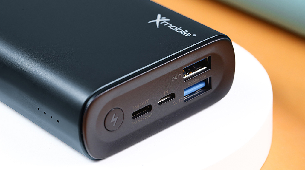 Pin sạc dự phòng Polymer 20000mAh Type C PD QC3.0 Xmobile PowerBox+ JP218 - Đa dạng cổng sạc, tiện lợi khi dùng