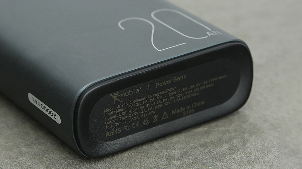 Pin sạc dự phòng Polymer 20000mAh Type C PD QC3.0 Xmobile PowerBox+ JP218 - Hỗ trợ sạc nhanh, rút ngắn thời gian chờ